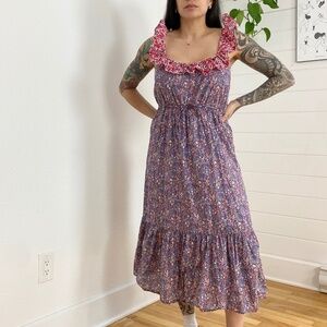 J.crew midi dress in liberty floral multi